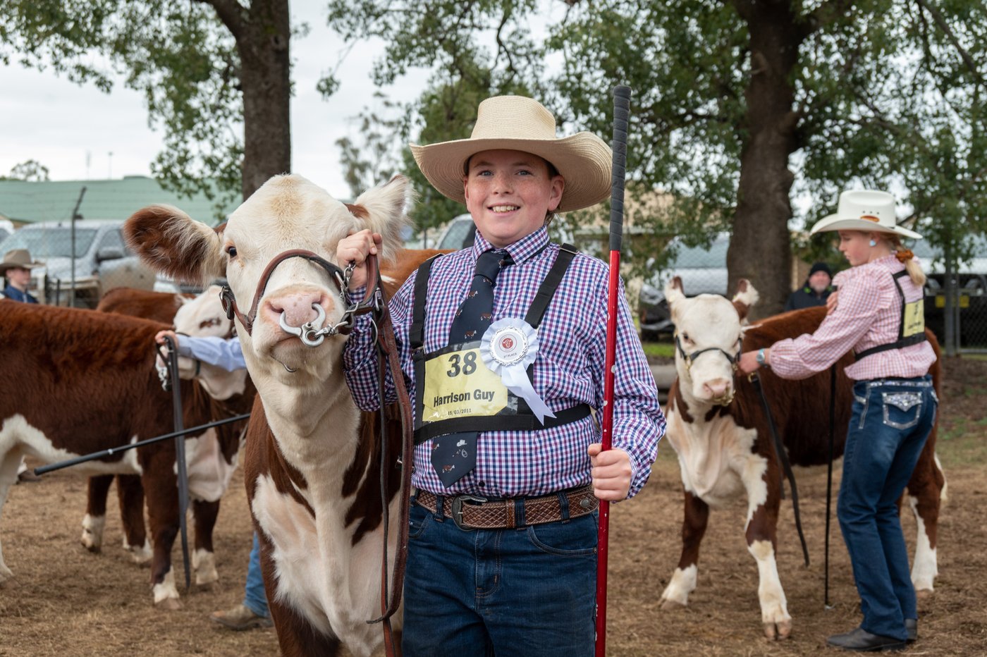 Harrison Guy at the National Hereford Youth Show 2023